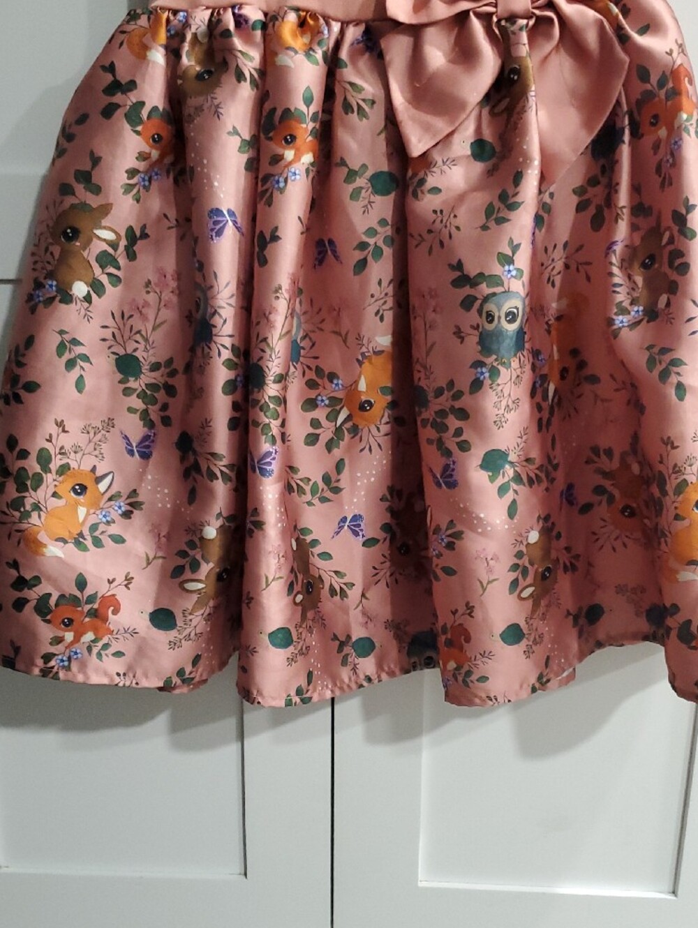 H&M Dusty Pink Floral Bow Party Dress - Picture 6 of 16